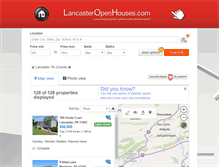 Tablet Screenshot of lancasteropenhouses.com